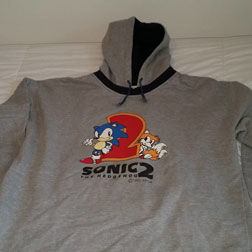 Sonic 2 Sweat Shirt Gray Hoodie