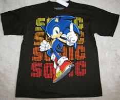 Sonic Name Dots Black Shirt