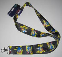 Yellow Paint Splats Lanyard With Tag