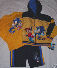 Orange Sonic Chris X Outfit Set Jacket Shorts