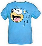 Laughin' Sonic classic face light blue tee