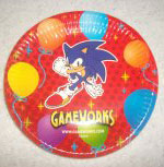 Gameworks Arcade Sonic Party Plate
