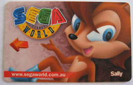 Segaworld Australia Sally Game Card