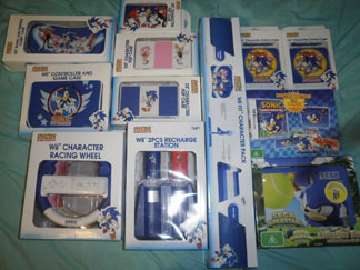 Wii & DS Sonic themed game accessories