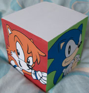 Note Paper Cube Tails Sonic Side