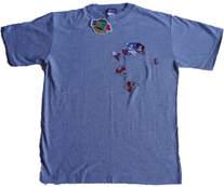 Embroider badnik Sonic Sally pocket blue tee