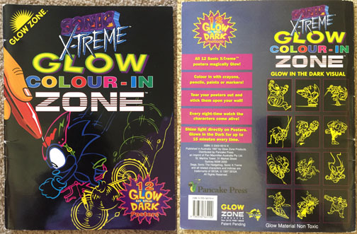 Sonic X-treme Glow Zone Color Book