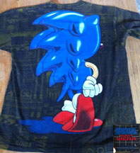 Mega Wear Sonic Shirt Back graphic