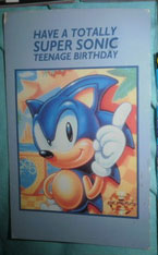 Sonic 1 Teen Birthday Card