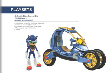 Sonic Blue Force 1 Transforming Car