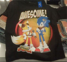 Awesome Sonic Tails Black Boom Tee