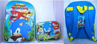 Sonic Powered Boom Backpack Lunch Box Pair
