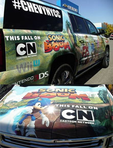 Chevy NYCC Sonic Boom Ad Wrap Truck