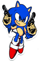 Skeleton guns Sonic fake oddity