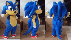 Blue Long Tail Sonic Fake Mascot