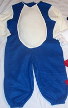 White arm Sonic fake costume