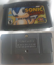 Fake GBA Sonic 1 Genesis Cartridge