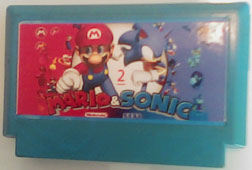 Mario Sonik 2 Famicom Cartridge Phony