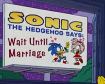 Fake Simpsons Sonic Billboard Reference