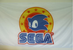 White Europe Sonic Sega Flag