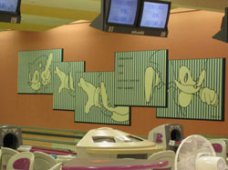 Bowling Alley Artwork Wall