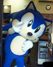 Sonic OldStyle Costume in office photo