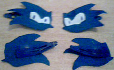 Sonic Team Logo Hair Clips