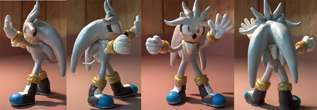 Fanmade Silver Hedgehog Sculpture