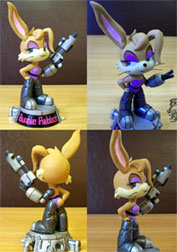 Bunnie Rabbot with Gun Sculpture