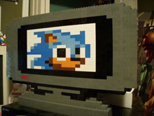 Large Lego Sonic 1 Up Monitor