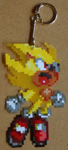 Mini Bead Super Sonic Sprite Keychain