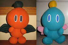 Orange & Blue Fan Chao Plush