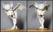 Unpainted Rouge Leans Fan Statue