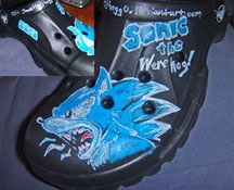 Customized Croc Shoe Werehog Design