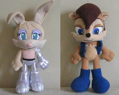 Bunnie & Sally Fan Plushes