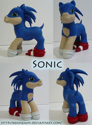 G3 My Little Pony Custom Sonic Figure