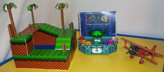 papercraft sonic green hill zone