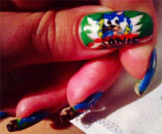 Sonic Nail Art