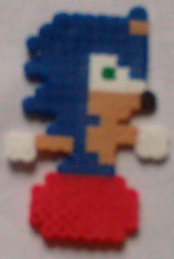 Perler Bead Running Sonic