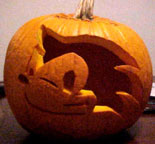 Sonic the hedgehog pumpkin carving