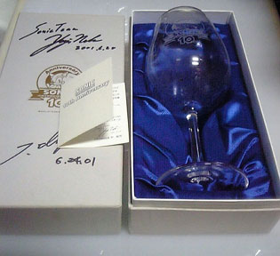 Crystal 10th Anniversary Signed Wine Goblet