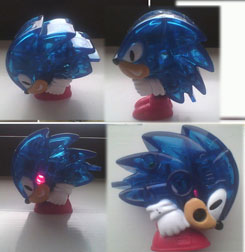 Light Up Slightly Clear Strange Sonic Toy