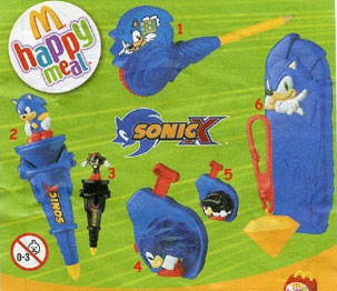 McDonalds Happy Meal Sonic X Europe Toys