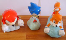 Sonic Tails Knuckles Cloud Burger King Figures