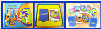 Israel Sonic X themed cards in case