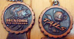 Relief Cast Sonic Tails Copper Keychain Graphics