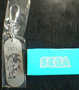 Rounded Ends Silver-Tone Sonic Keychain