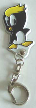 Plastic Pecky Penguin Keychain