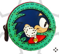 Anippon Stitchy Circle Sonic Coin Purse