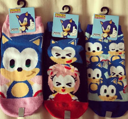 Emoji Style Face Cutie Sonic 3 Pair Socks